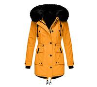 Women Coat Sale Clearance Plus Size Women's Plus Size Winter Coats, Women's Waterproof Ski Jacket Hooded Winter Snow Coat Windproof Raincoat Winter Warm Snow Coat(Yellow-j,XL)