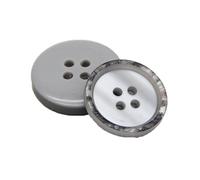 Women Coat Sewing Resin Buttons,Cardigan Decorative Buttons,Sewing Resin Buttons, No.6 Grey, 25 mm 10 pcs