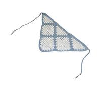 Women Colorful Crochet Bandana Knit for Head Kerchief Pattern Turban Tie Back for Triangle for Head Wrap Lovely