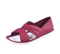 Women Comfort Open Toe Flat Sandals Casual Personalized Jelly Net Red Plastic Fashion Women Flat Shoes Single Shoes Non Sandals Slippers Brown Leather Womens Sandles Size 7 (Wine, 4.5)