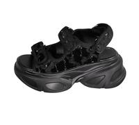 Women Comfortable Arch Support Chunky Sandals Foreign Trade Plus Size High Heels Cool Slippers Spring And Summer New Styles Thick On Slippers For Sandals Womens Flat Gold Woman Sandal (Clear,4.5)