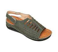 Women Comfortable Strap Platform Wedge Sandals, Women Open Toe Hollow Out Sliders, Non-Slip Quick-Drying Walking Shoes, Thick-Soled Orthopedic Slippers for Outdoor Running And Jogging