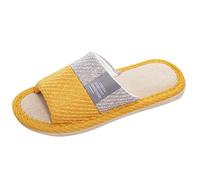 Women Comfortable Wide Fit Flat Sandals Slippers For Women Memory Indoor Shoes Mens Flops Breathable Open Toe Sandals Comfort House Slippers Sliders Size 5.5 Womens 3 Rubber Sole (Yellow,40)