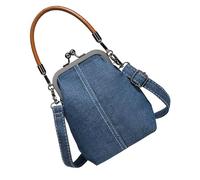 Women Commuting Bag Fashion Messengers Trendy Shoulder Kiss Handbag All-Matching Crossbody Women Crossbody Kiss Shoulder Daily Handbag Denims Commuting