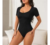 Women Compression Shapewear Bodysuit Tummy Control Short Sleeve Body Shaper Seamless Sculpting One Piece Bodysuit