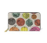 Women Constellations Zodiac Wallet Real Leather Purse for Phone Girl Men