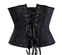Women Corset Tops Lace Up Bustier for Women Cosplay Costumes Boned Overbust Waist Corset Hourglass Fit Gothic Vintage Underbust Victorian Plus Size Push Up Bodyshaper for Pirate Party Halloween