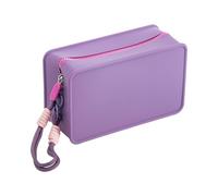 Women Cosmetic Pouch - Capilla Colorite Cosmetic Pot, Waterproof Beauty Case | Soft Flexible Design, Weekend Beach Travel Theme, Durable Lightweight Organizer Detail, Purple, Consulte la descripción