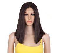 Women Cosplay Synthetic Lace Wig Short Bob Straight Wig Ombre Blonde Wigs Synthetic Lace Wigs For F5-6A 14 inch