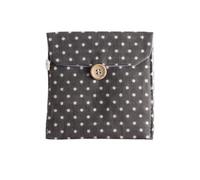 Women Cotton Polka Dot Secret Pouch for Small Items Coffee