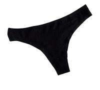 Women Cotton Thongs Tanga G-String Panties Comfy Simple Ladies Underwear Low Rise Knickers Hipster (XXXL,Black)