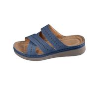 Women Cross Strap Wedge Sandals Casual Summer Slip On Slide Shoes