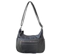 Women Curve Zip Shoulder Bag - Stylish Ladies Crossbody Handbag with Front Zipper Double Compartments YGC-2405 (Grey)