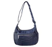 Women Curve Zip Shoulder Bag - Stylish Ladies Crossbody Handbag with Front Zipper Double Compartments YGC-2405 (D.Blue)