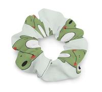 Women Cute Frogs Scrunchies Stretch Hair Elastics No Crease Ponytail Holder Coil Ponytail Holders Dreadlock Accessories