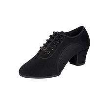 Women Dance Shoes Jazz Latin Ballroom Salsa Dancing Shoe High Heels Ladies Practice Training Sneakers Female(Black02,5)