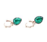 Women Dangle Earrings, 9/14/18K Gold Earring Drop with 4/5ct Teardrop Created Emerald Earrings