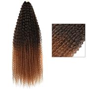 Women Deep Wave Crochet Braiding Hair Extension Curl Water Weave Wavy Twisted Curly Synthetic Hair 1B-30 30inch120g#3PcsLot