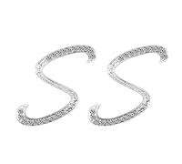 Women Designed 26 English Words Shaped Ear Studs Rhinestones Inlaid Piercing Earrings Gift
