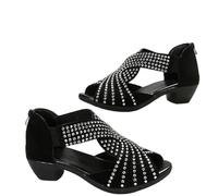 Women Diamond Rosefinch Sandals UK Sale Pointed Toe Kitten High Heel Latin Dance Shoes Ballroom Sance Shoes Salsa Shoes Jazz Shoe Back Zip Sandal Sparkly Hollow Out Comfort Dancing Glitter Rhinestones