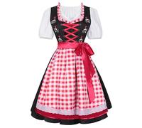 Women Dirndl Dress Traditional Oktoberfest Embroidery Blouse Aprons Dresses Petticoat Beer Sister Restaurant Waiter Cosplay Maid Wear Costume Beer Girls for Oktoberfest Carnival Outfit
