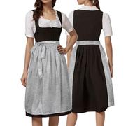 Women Dirndl Dress Traditional Plaid Dresses Adult Womens Costumes Bavarian Beer Carnival Off Shoulder High Waist Novelty Festival For Oktoberfest Party Event