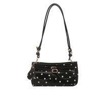Women Dot PU Leather Armpit Bag with Love Pendant Satchel Bags Lightweight & Portable Shoulder Bag Multi-Pocket for Work Shopping Travel Vacation