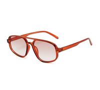 Women Double Bridges Sunglasses UV400 Men Cat Eye Leopard For Outdoor Sports Running Riding,Tea tea gradient