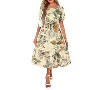 Women Dresses Black Funeral for Denim Bodycon Dress Wedding Guest Easy Wrap Beach Kaftan Light Blue Dress Short Petite Midi Dresses for Women T Shirt UK Long Sleeve Prom Ladies Beach, Khaki XL