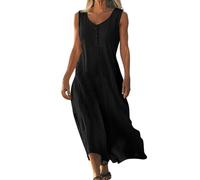 Women Dresses Occasion for UK Beach White Dress Party T Shirt Sun Alternative Clothing for Women Dress Patterns UK Loose Maxi Dresses Short Cowl Neck Big Busted, Black XXL