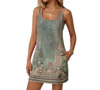 Women Dresses Party for UK Fancy Dress Milkmaid Maxi with Pockets Cotton Summer Long Sleeve Maxi Dress Roman Dresses Wedding Guest Wear for Ladies Jersey 1940 Women UK Woman, Green L