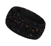 Women Ear Warmer Headband Fleece Lined Winter Warm Knitted Thick Hairband Thermal Headbands Elastic Hair Wrap (A-Black)