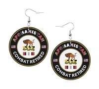 Women Earring 10Th Cavalry Regiment Afghanistan Combat Retired Drop Earrings Lightweight Leather Dangle Drop Earrings Fashion Earring For Women For Mother’S Day Decorations Girl