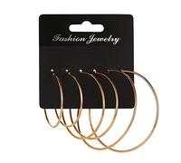 Women Earring Mother Valentine's Day Presents 3 Pairs Hoop Earrings For Women Small Big Hoops Earring Packs Set Fashion Earrings Jewelry For Birthday Party Present Stud Drop Earrings