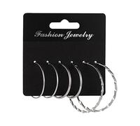 Women Earring Mother Valentine's Day Presents 3 Pairs Hoop Earrings For Women Small Big Hoops Earring Packs Set Fashion Earrings Jewelry For Birthday Party Present Stud Drop Earrings