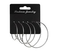 Women Earring Mother Valentine's Day Presents 3 Pairs Hoop Earrings For Women Small Big Hoops Earring Packs Set Fashion Earrings Jewelry For Birthday Party Present Stud Drop Earrings