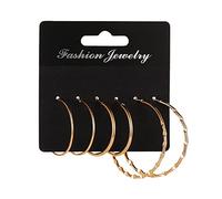 Women Earring Mother Valentine's Day Presents 3 Pairs Hoop Earrings For Women Small Big Hoops Earring Packs Set Fashion Earrings Jewelry For Birthday Party Present Stud Drop Earrings