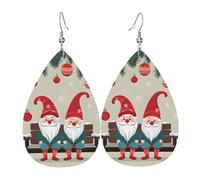 Women Earrings Christmas Gnomes Print Dangle Earring Creative Teen Girls Earrings For Women Dangling, For Valentine'S Day, Ouple, New Year
