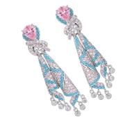 Women Earrings Colorful Ribbon Shape Earrings Comfortable Unique Alloy Texture Suitable For Long Term Wear Unique