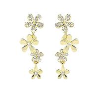 Women Earrings Flowers Dangle Statement Earrings Flower Patchwork Earrings Boho Drop Earrings Statement Stud Earring For Women Girls Birthday Clip on Earrings That (A, One Size)