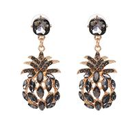 Women Earrings for Easter Days Pineapple Dangle Earrings For Girl And Women Gold Shining Crystal Hawaiian Vacation Party Cute Fruit Accessories Stud Heart Earrings (Grey, One Size)