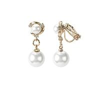 Women Earrings for Mother Ramadan Gifts Cultured and Earrings Earring with Silver Zirconia Clips Ear Pearl for Women Dangle Earrings Earring Pack Studs (E, One Size)