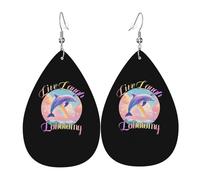 Women Earrings Live Laugh Lobotomy Drop Dangle Ladies Creative Leather Teardrop Earrings, For Birthday, New Year, Bridal