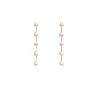 Women Earrings Long Pearl Tassel Earrings Personality Temperament Cold Wind The Best Gift For Women Silver Stud (Gold, One Size)