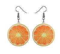 Women Earrings Mother Valentine's Day Gifts Cute Feminine Fruit Earrings Multi Piece Set Funny Kawaii Lemon Earrings Funky Novelty Food Earrings Strange Watermelon Non Allergic Earrings (B, One Size)