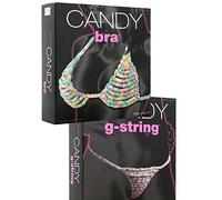 women edible G-string thong & bra set sweet candy posing pouch hen adult valentine wedding SFG