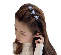 Women Elegant Flower Pearls Braid Hairpins Sweet Hair Tooth-shaped Flower Clip Bangs Hairpins Decorate V0q2 Cli Pearl Side Braid