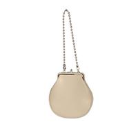 Women Elegant Small Evening Handbag With Beads Chain Strap PU Leather Shoulder Crossbody Bag Kiss Lock