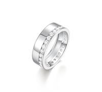 Women Engagement Rings with Moissanite, Solid 9 Karat Real Gold Wedding Ring Bands Eternity Moissanite White Gold Promise Band for Women Size T 1/2