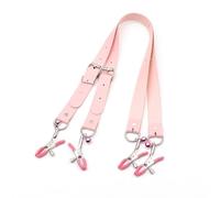 Women Erotic Sex Toys Nipple Clamps for Women Non Piercing Beginner with Bells BDSM Timulation Nipple Clips for Adult Play Pink One Size